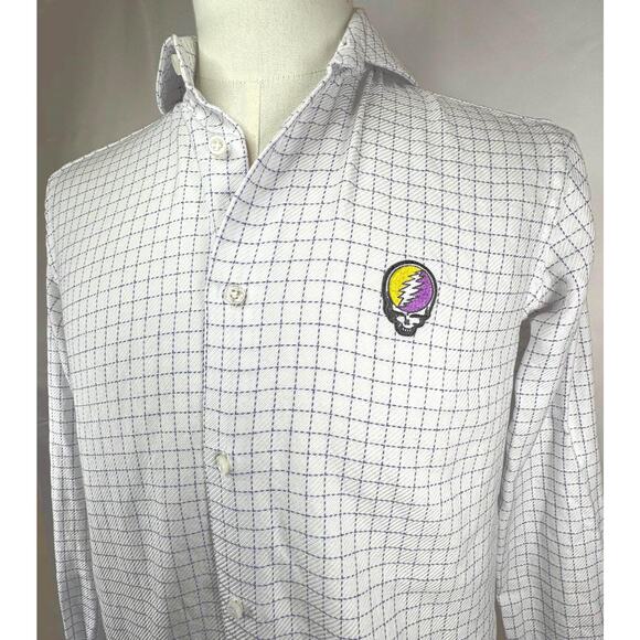 Grateful Dead Steal Your Face Hugo Boss Button Down Dress Shirt (15/38) - Picture 3 of 8